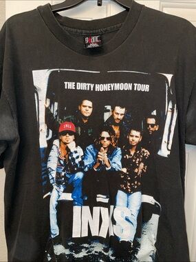 Black INXS 'The Dirty Honeymoon Tour' Short Sleeve Tee